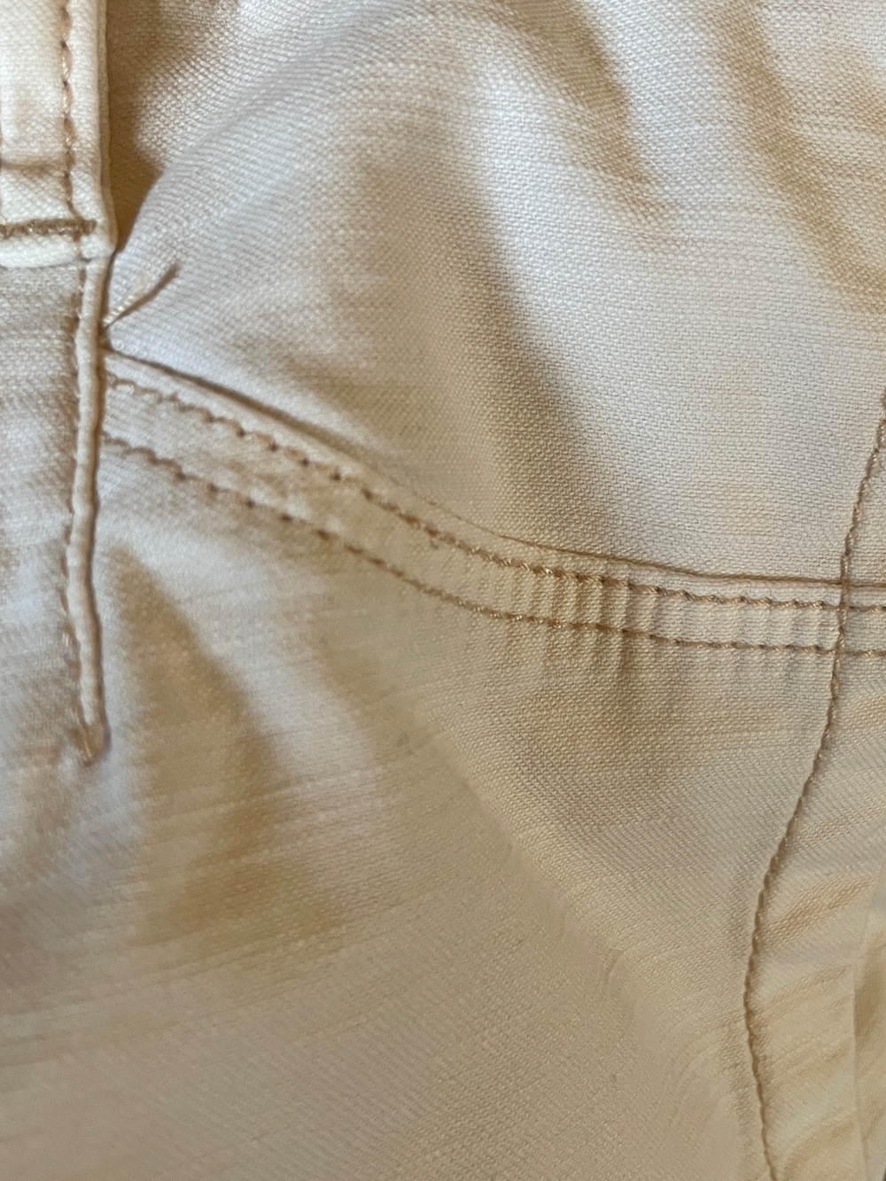 Pilcro Anthropologie Soft Barrel Leg Utility Chino Pants Ecru Crop 27 - Picture 6 of 10